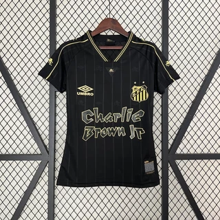 Futebol Esportivo Jersey Ladies Fan Versão 2024-25 Vintage Women's Santos Edição Especial Sports Tamanho S-XXL