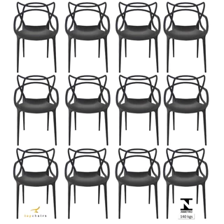 Cadeira Allegra Preta - kit com 12