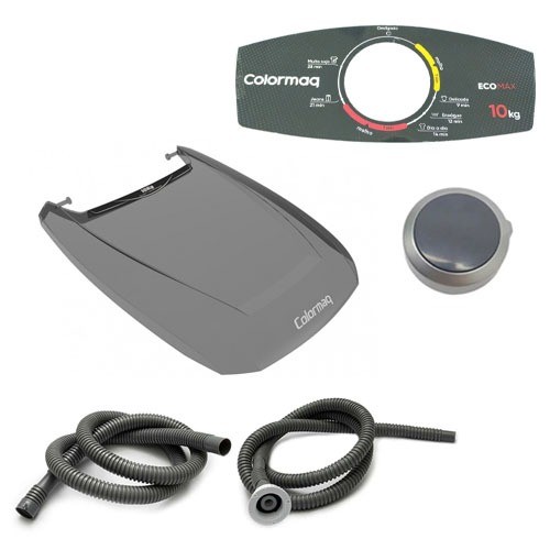 Tampa Com Adesivo E Mangueiras P/ Tanquinho Colormaq Lcb10kg