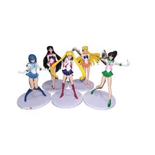 Action Figure KIT 5 Sailor Moon 17 cm aproximadamente, grande, anime Pvc, colecionável!