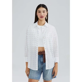 Camisa Feminina Ampla Manga Longa Hering