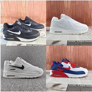 Alta Qualidade air Max 90 Sapatos das mulheres dos homens de couro Calçados esportivos dos homens Running Shoes Ao Ar Livre Calçados Esportivos Low-Top air Cushion Shoes 6CM2
