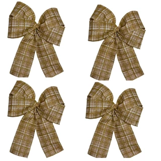 Laço Natal Dourado Premium Luxo Decor Árvore Guirlanda 06un