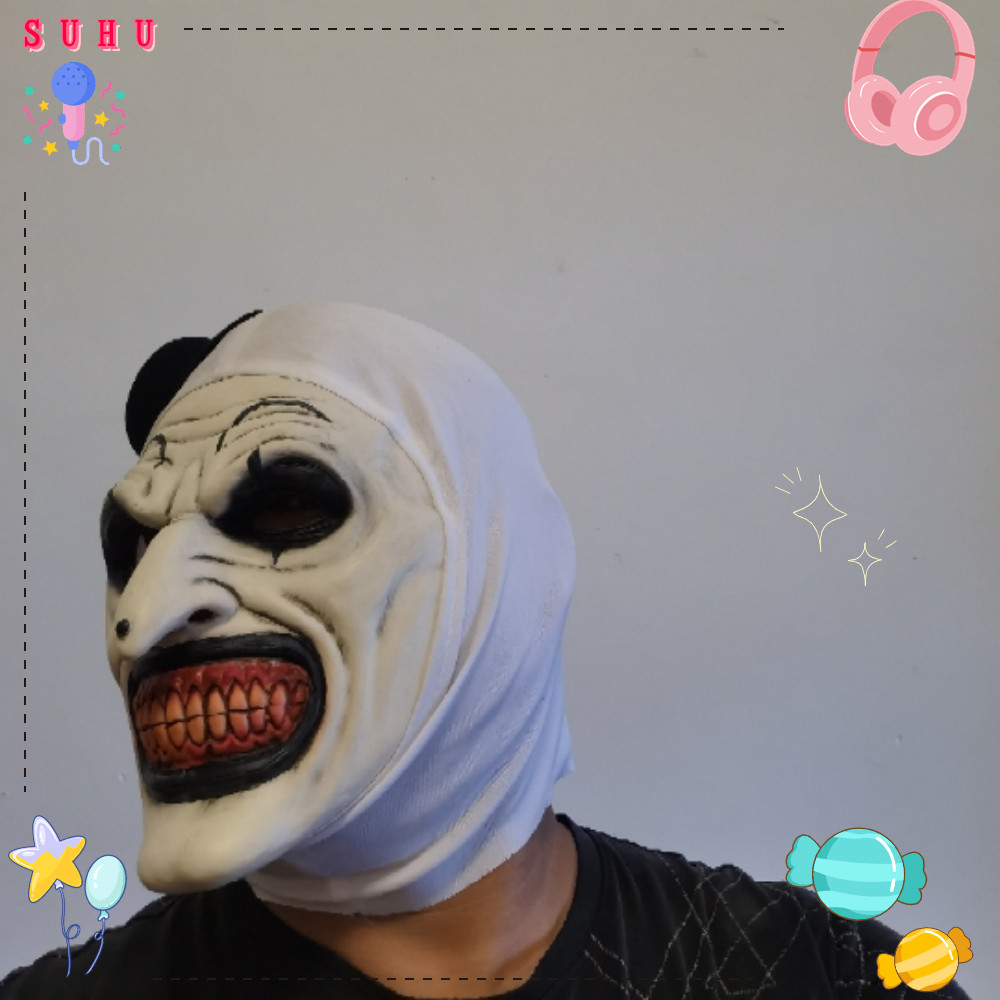 SUHU Cosplay Assustador , Adereços Sangrentos De Palhaço De Halloween Unissex De Látex , Realista De Alta Qualidade