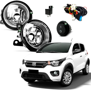 Kit Farol Auxiliar Milha Mobi 2016 2017 2018 2019 2020 2021 2022 2023 2024 Botao Tic Tac