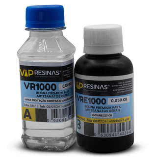 Resina Epóxi + Endurecedor Uv VR1000 150g Baixa Espessura