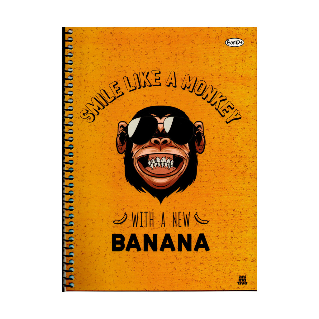 Caderno 15 Matérias Masculino Várias Estampas - SÃO DOMINGOS CAPA:BANANA