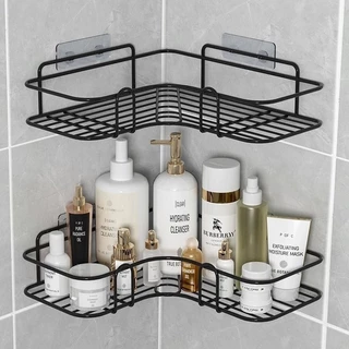 Kit 2 Prateleiras Organizador de Banheiro Para Parede - Suporte Porta Shampoo Triangular Para Canto de Box - WYL em Oferta na Shopee