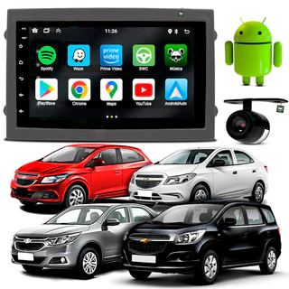 Kit Central Multimidia Android 7 Pol Onix/Cobalt/Spin 2012 13 14 15 16 17 2018 2019 Prisma 14 A 19