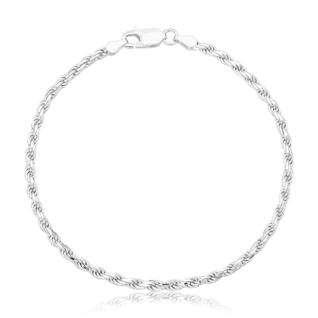 Pulseira Cordão Baiano Grossa Prata 925