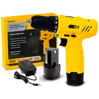 Parafusadeira Furadeira 3/8 12v A Bateria Bivolt