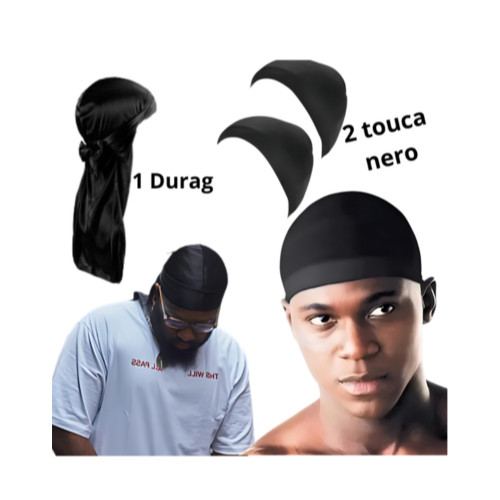 2 Wave cap + 1 Bandana Durag ,Touca Waves Dread Trap Rap bandana hip