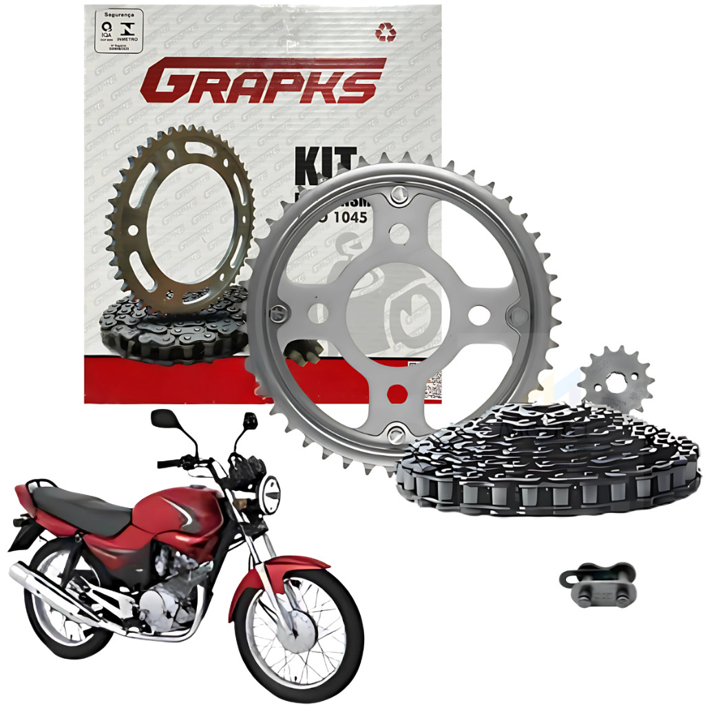 Kit Relação Transmissão Yamaha YBR 125 Todas Yamaha Factor 125 Todas ...