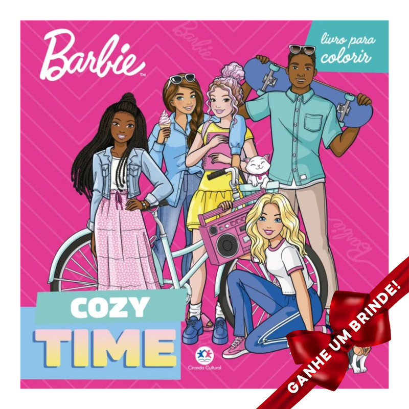 Livro Barbie Cozy Time Livro De Colorir Ciranda Cultural Crianças Filhos Infantil Original
