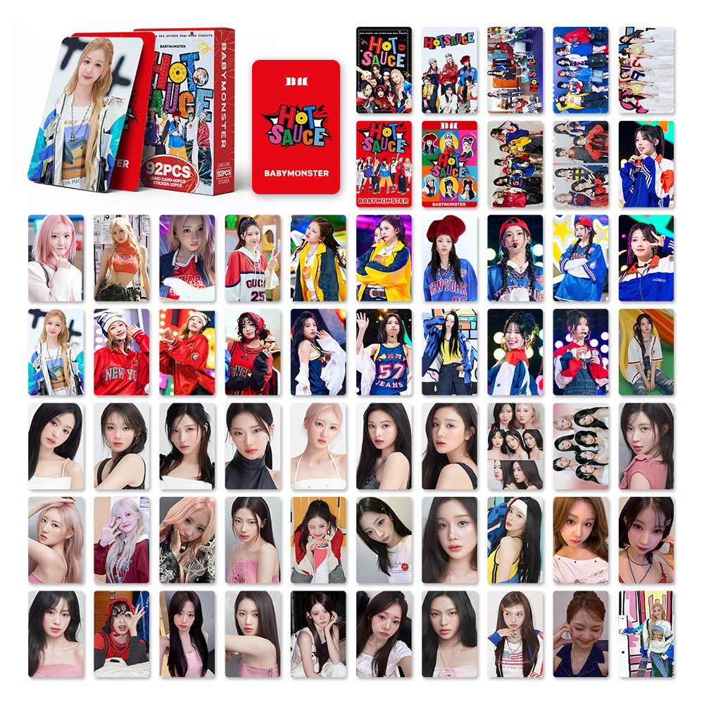 92pcs/box BABYMONSTER Photocards HOT SAUCE KPOP LOMO Card | Shopee