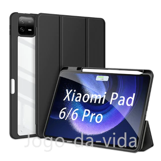 Capa Case Acrílico Magnética Com Suporte Caneta Para Tabelt Xiaomi pad 6 e 6 pro Polegadas 2023 Mipad 11" Com função sleep DK store