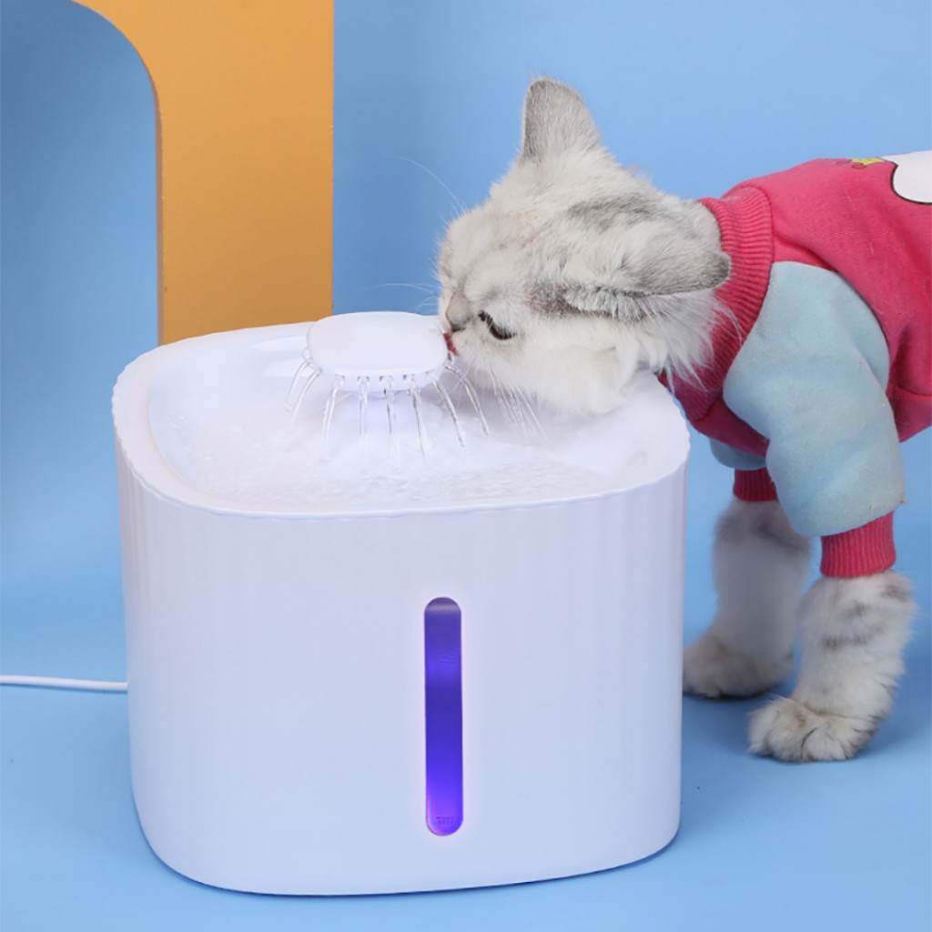 Bebedouro Fonte de Água Elevado Automático Com Filtro 3 Estágios Para Pet Cachorro Gato 3 Litros