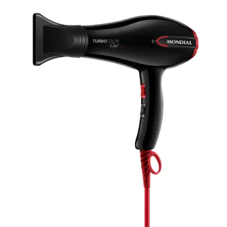 Secador de Cabelo, Tourmaline Íon, Mondial, Turbo Color RED, SC-41, 1900W, 127V - PRETO/VERMELHO