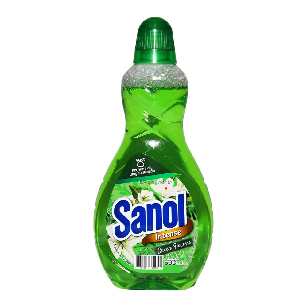 Limpador Perfumado Multiuso Intense Green Flowers 500Ml Sanol