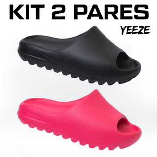 Kit 2 Pares Chinelo Slide Yeeze Nuvem Lançamento Unissex