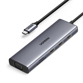 Hub Adaptador Ugreen 10 em 1 4k/30Hz Usb-C Cinza