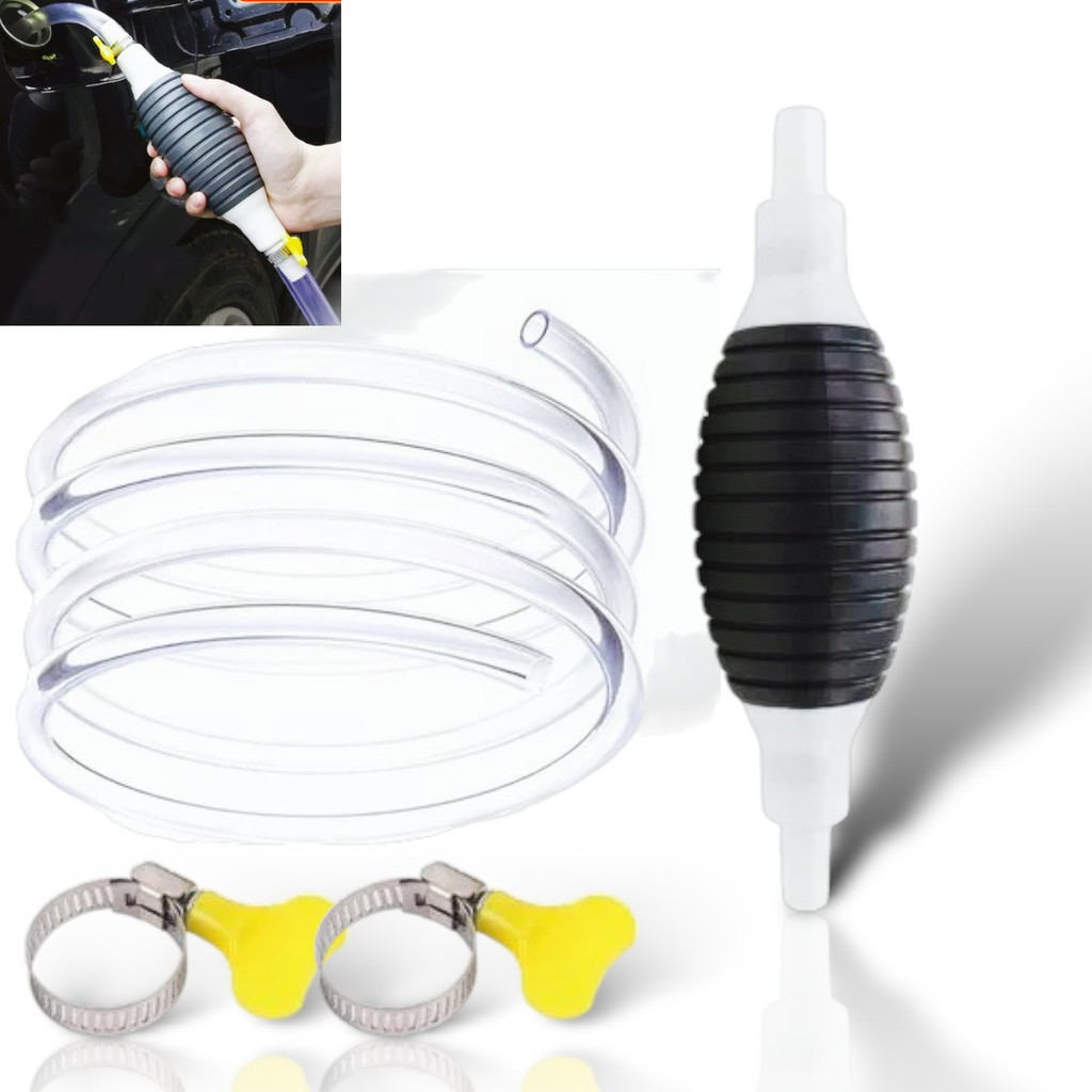 Bomba Sucção Manual Transferência Óleo Etanol Água Gasolina