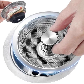 Filtro de Afundamento de Cozinha Aço Inoxidável para Drenos de Piso de Banheiro com Captação de Cabelo