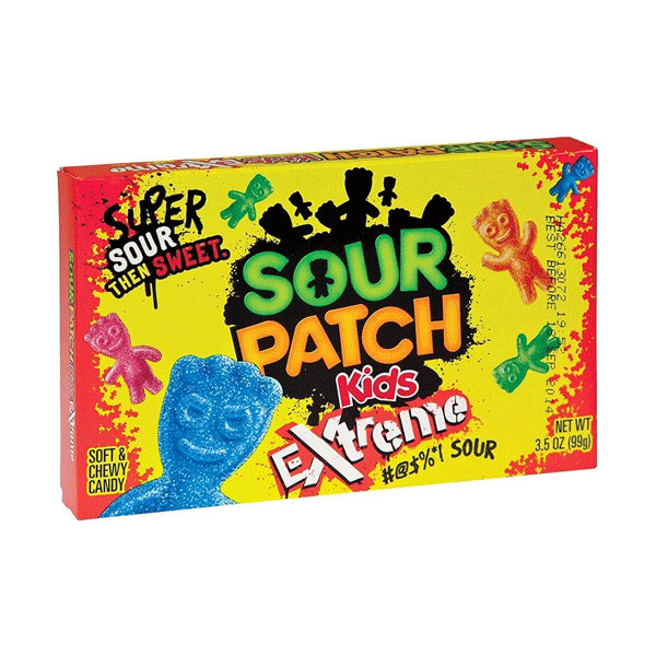 Bala Sour Patch Kids Extreme Sour Azeda Caixa 99g