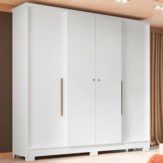 Guarda-Roupa Solteiro Mônaco 4 Portas 2 Gavetas