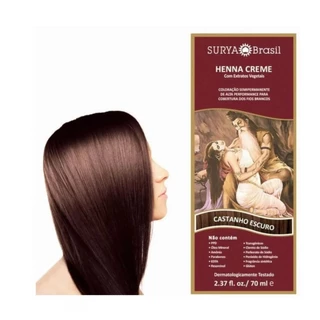 Henna Surya Brasil Creme Tom Castanho Escuro