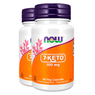 Kit 2x Keto Dhea 100mg Now Foods 60 Veg Caps Importado/Made in Usa