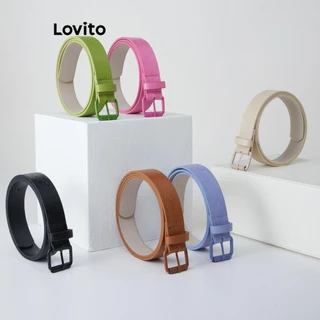 Lovito Cinto casual simples colorido dopamina simples para mulheres LFA42135