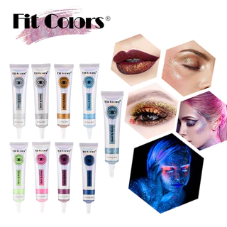 Cores de ajuste 9 Cores Gel de Lantejoulas Fantasma Cor dos Olhos Sombra Líquida para os Olhos Pacote 20ml
