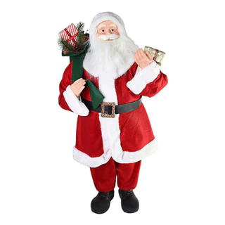 Papai Noel Decorativo 90cm Design Clássico Decoração de Natal Residencial Comercial Condomínios