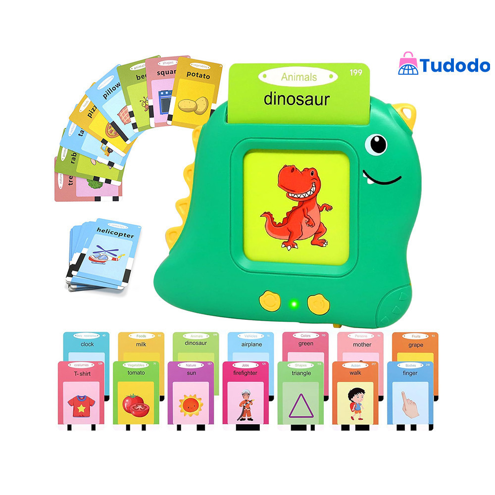 Brinquedo Eletrônico Educativo Infantil Cartões Bilingues Inglês ...