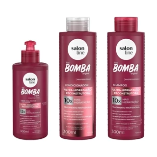 Kit Shampoo, Condicionador e Creme para Pentear SOS Bomba Ultra-Hidratação Reconstrutora em Oferta na Shopee
