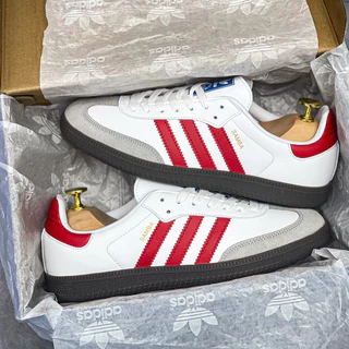 [Shoe Cover] Adi.das Sam ba v Club Atlético River Plate'White Red' Samsung Shoes em branco com listra vermelha