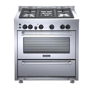 Fogão Venax Temis 5 Bocas a Gas Mesa de Inox