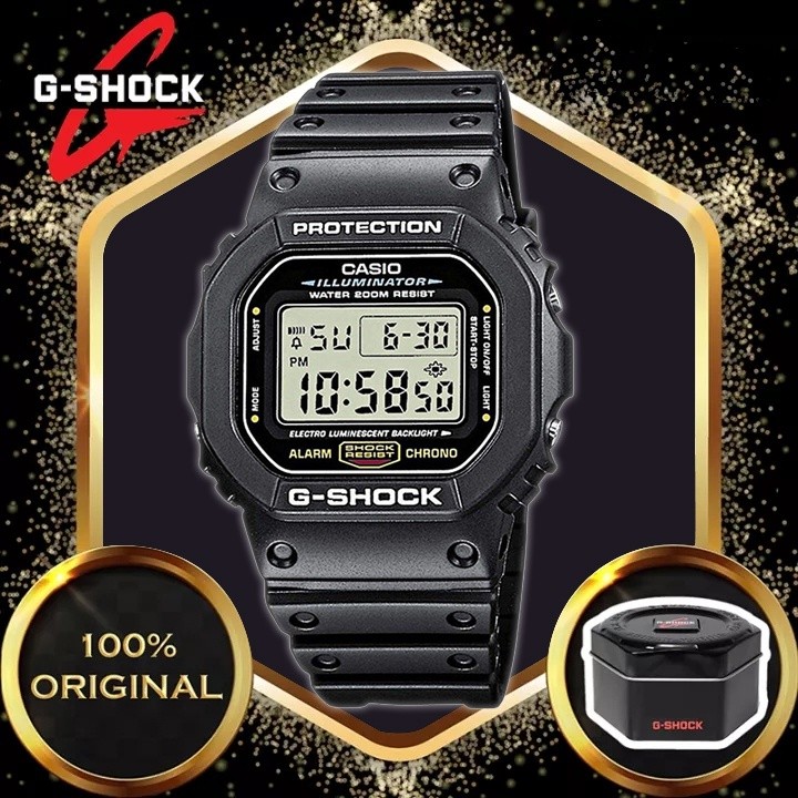 relógio masculino digital esportivo , à prova d'água, DW-5600E-1V
