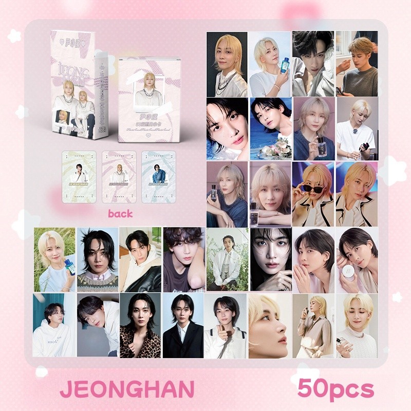 50-55pcs SEVENTEEN Cartões Holográficos A Laser LOMO