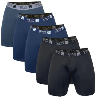 Kit 5 Cuecas Boxer Box Long Leg Ciclista Microfibra Confortável Elástico Esportiva Usee Brasil