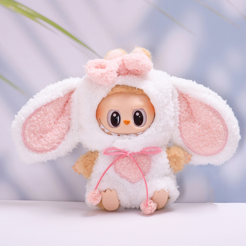 First and Second Generation LABUBU Clothes Plush Little White Rabbit ...