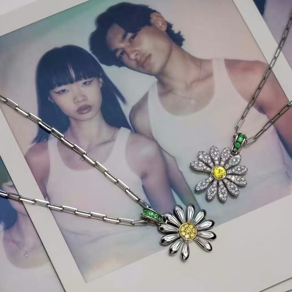 アイドル G-DRAGON Official MD NECKLACE PLAIN Kpop Idol G-DRAGON Daisy Flower Colar GD Acessórios De Moda