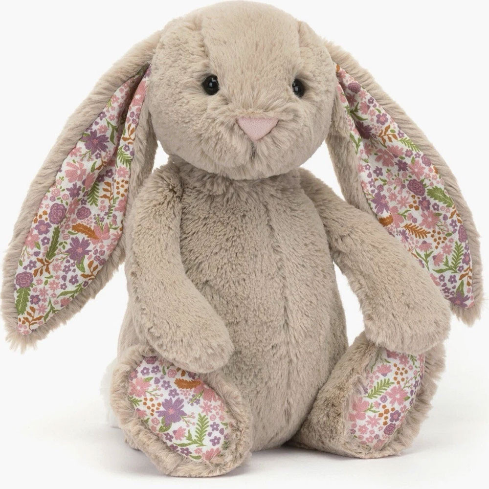 Jellycat Blossom Beige Bunny 'Petal' Medium NWT With Dust Bag