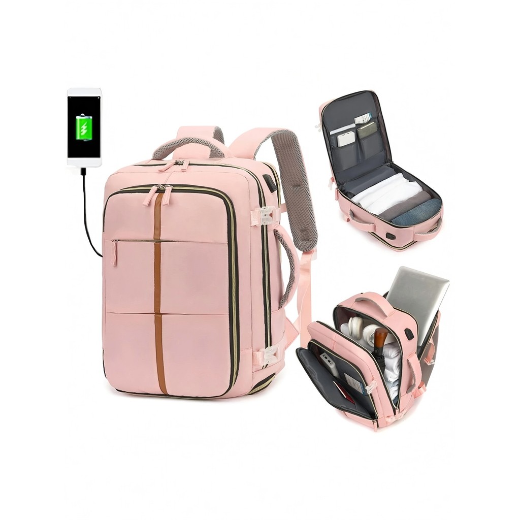 Mochila de Viagem Grande Capacidade | Impermeável | Compartimento de Calçados | Acompanha em Avião