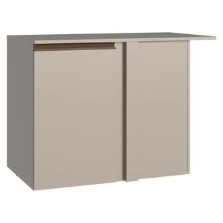 Balcão de Canto 1 Porta Suspenso Crema Nice Madesa em Oferta na Shopee