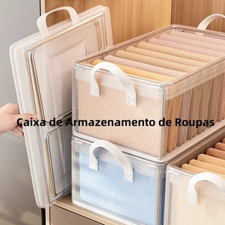 Kit 2/4/6 Caixa Organizadora Dobrável Roupas e Gavetas Organizadas Multiuso Com Feita em PVC Resistente E Ecológico