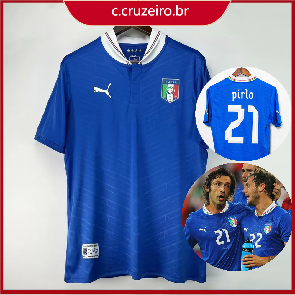 2012 Retro Itália camisa I personalizado futebol camisa Nome Número