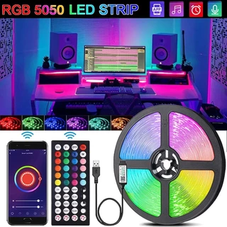 Fita Diodo Flexível Bluetooth 5V RGB 5050 WIFI LED USB Infravermelho Controle Remoto Por De Para Festa TV De Quarto De Mesa
