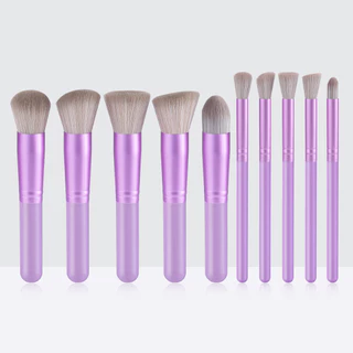 10 Pcs MINI Conjunto de Escova de Maquiagem Conjunto de Escova Cinco Grande Cinco Pequenos Inclui Escova Blush Escova em Pó Solto Escova para Sombra Escova para os Olhos Escova para os Lábios Escova para Manchas Escova Corretora FINDCOLOR